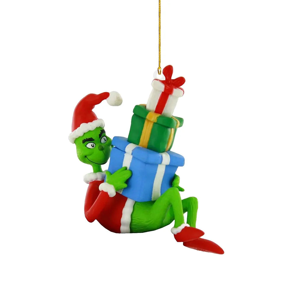 7 piece Christmas Tree Grinch Ornaments set