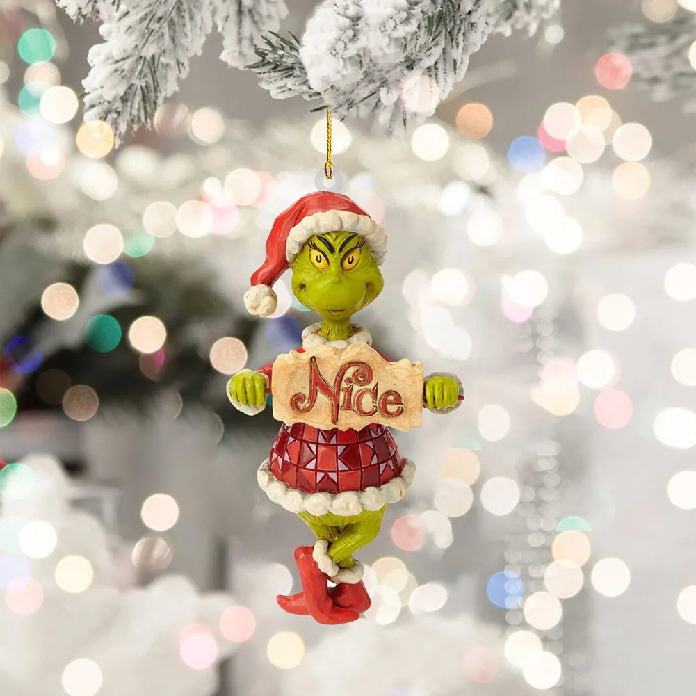 7 piece Christmas Tree Grinch Ornaments set