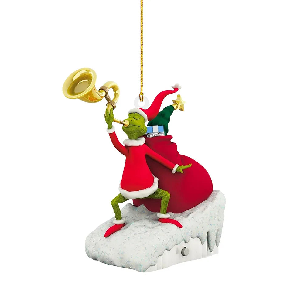 7 piece Christmas Tree Grinch Ornaments set