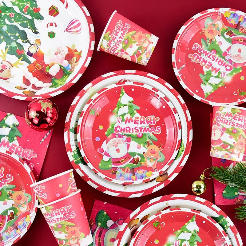 Christmas Disposable Paper Plates