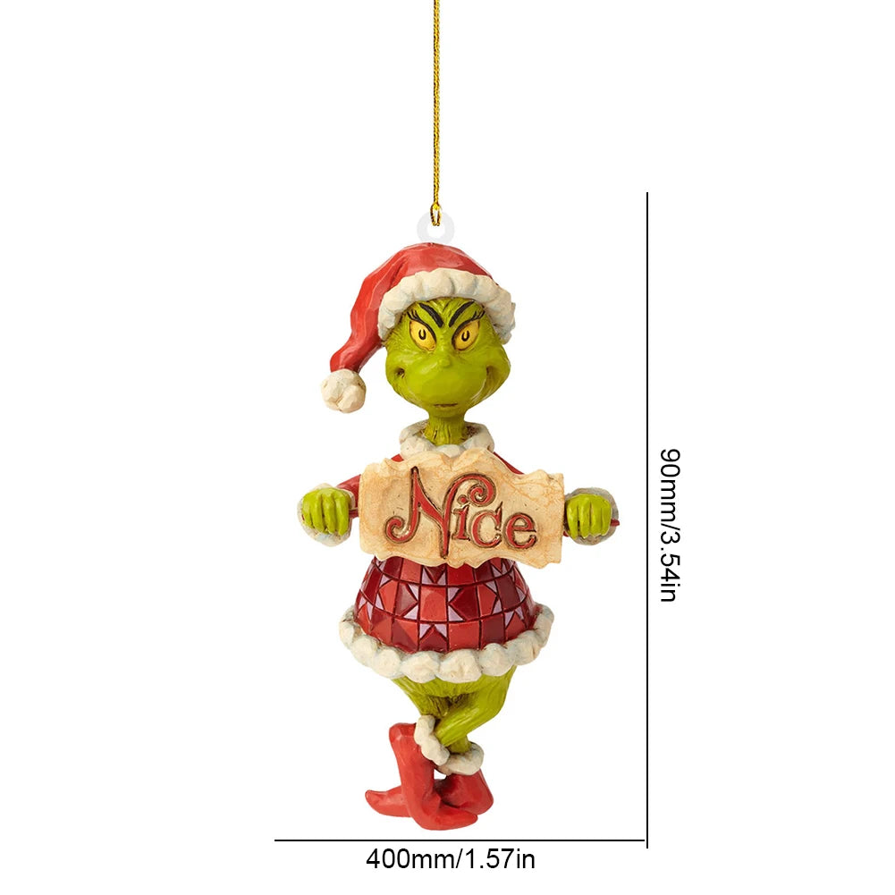 7 piece Christmas Tree Grinch Ornaments set