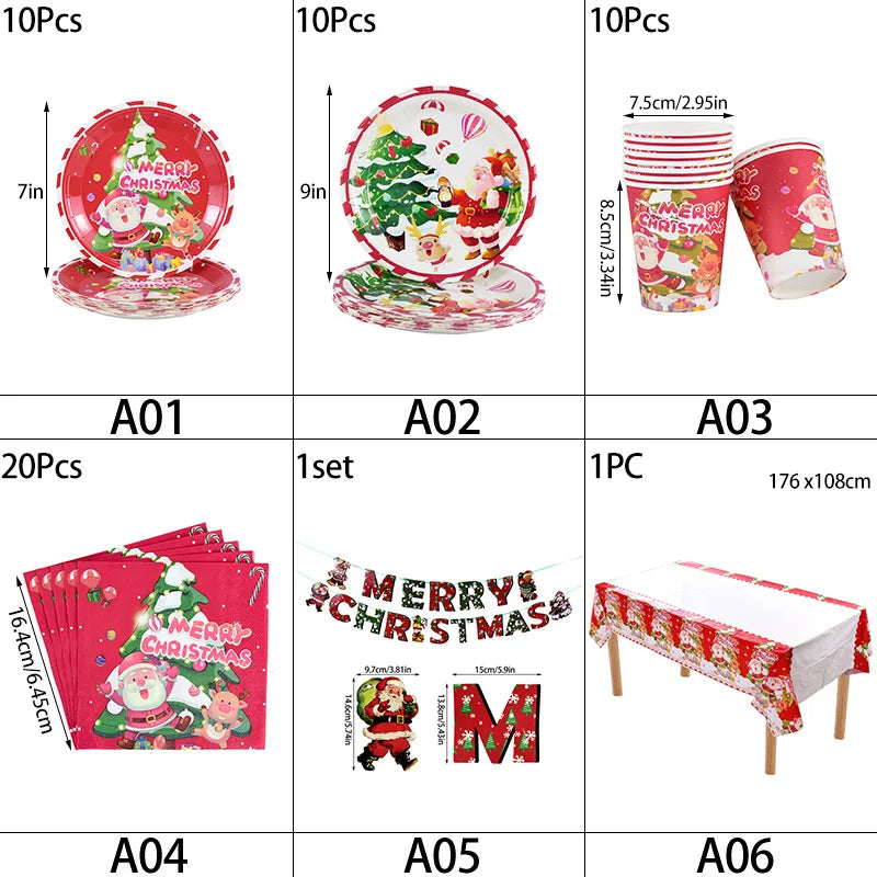 Christmas Disposable Paper Plates