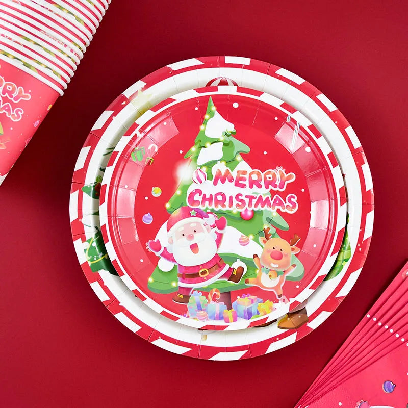 Christmas Disposable Paper Plates